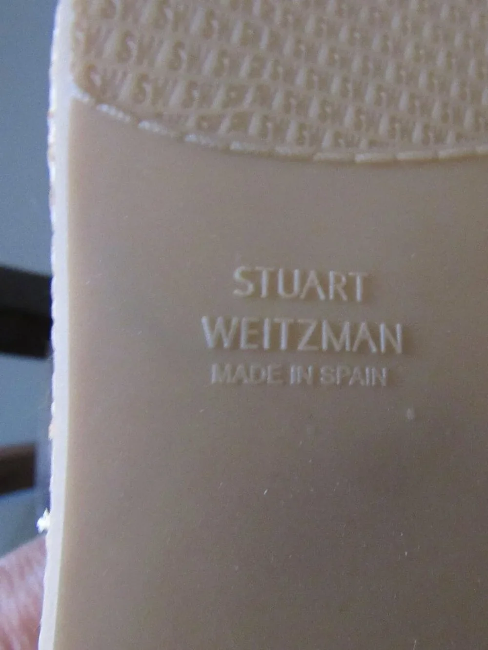 STUART WEITZMAN Mantra Ivory Linen Lace Up Oxford Platform Espadrilles Sz 7.5